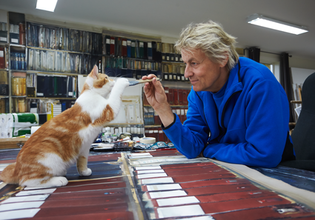 Lars Lerin med Husqvarna & Saab museet